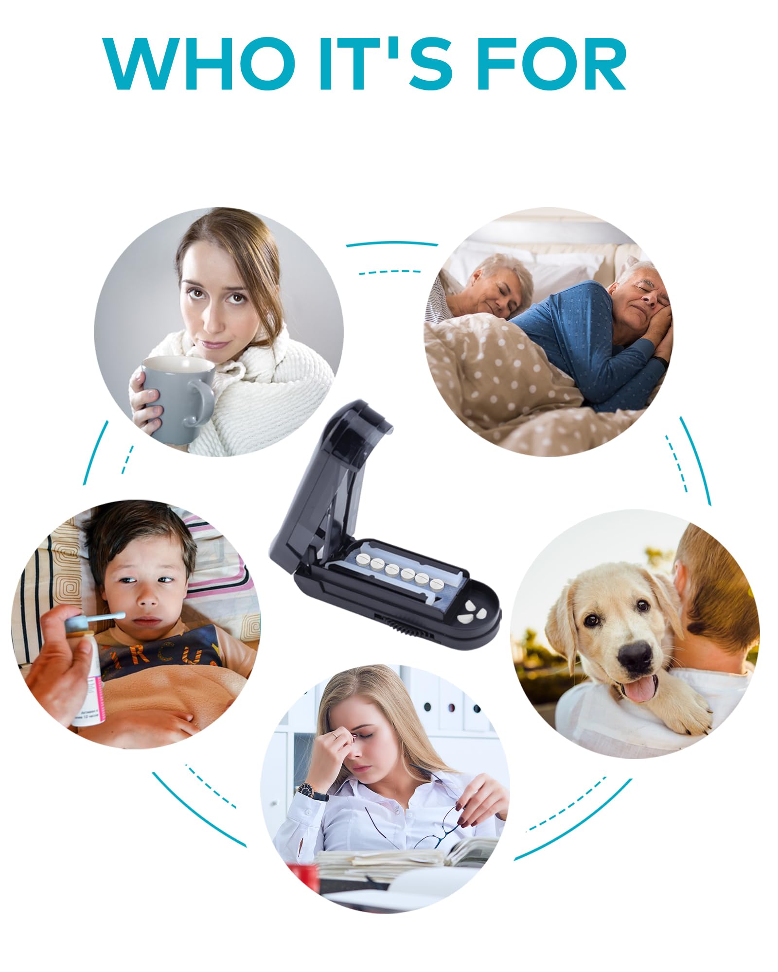 Premium Adjustable Pill Cutter Splitter for Small & Large Pills - Accurate Multi-Pill Cutting with Safety Guard & Sharp Blade | Perfect for Daily Medication, Travel & Elderly Care