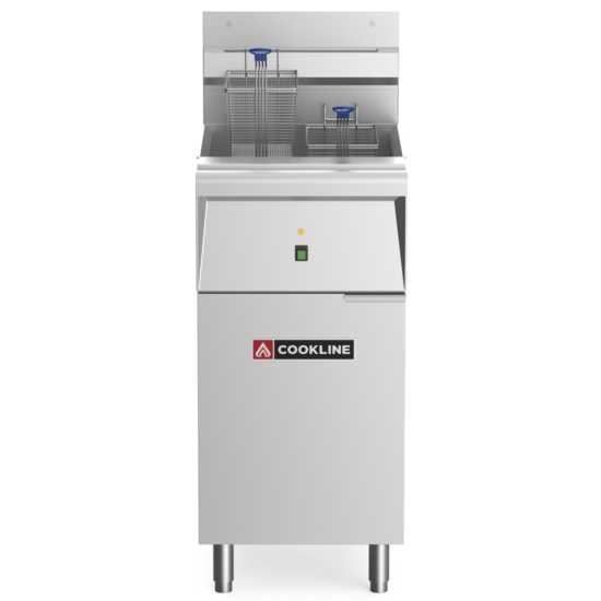 Cookline CF 40E 240V 3-Phase 40 lb. Commercial Electric Floor Fryer for Restaurants & Catering - Perfect for High-Volume Deep Frying