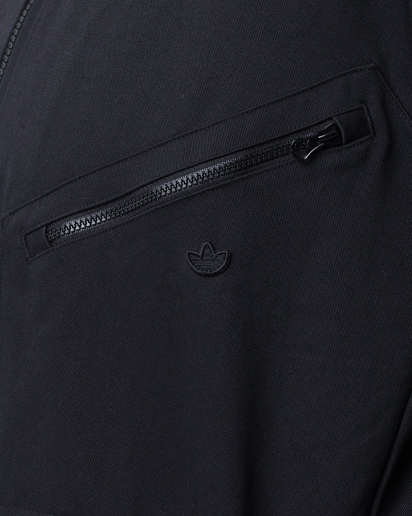 Adidas Trefoil Twill Blouson Jacket for Men - Classic Black Windbreaker with Iconic Logo | Perfect for Casual Outfits, Streetwear & Outdoor Activities