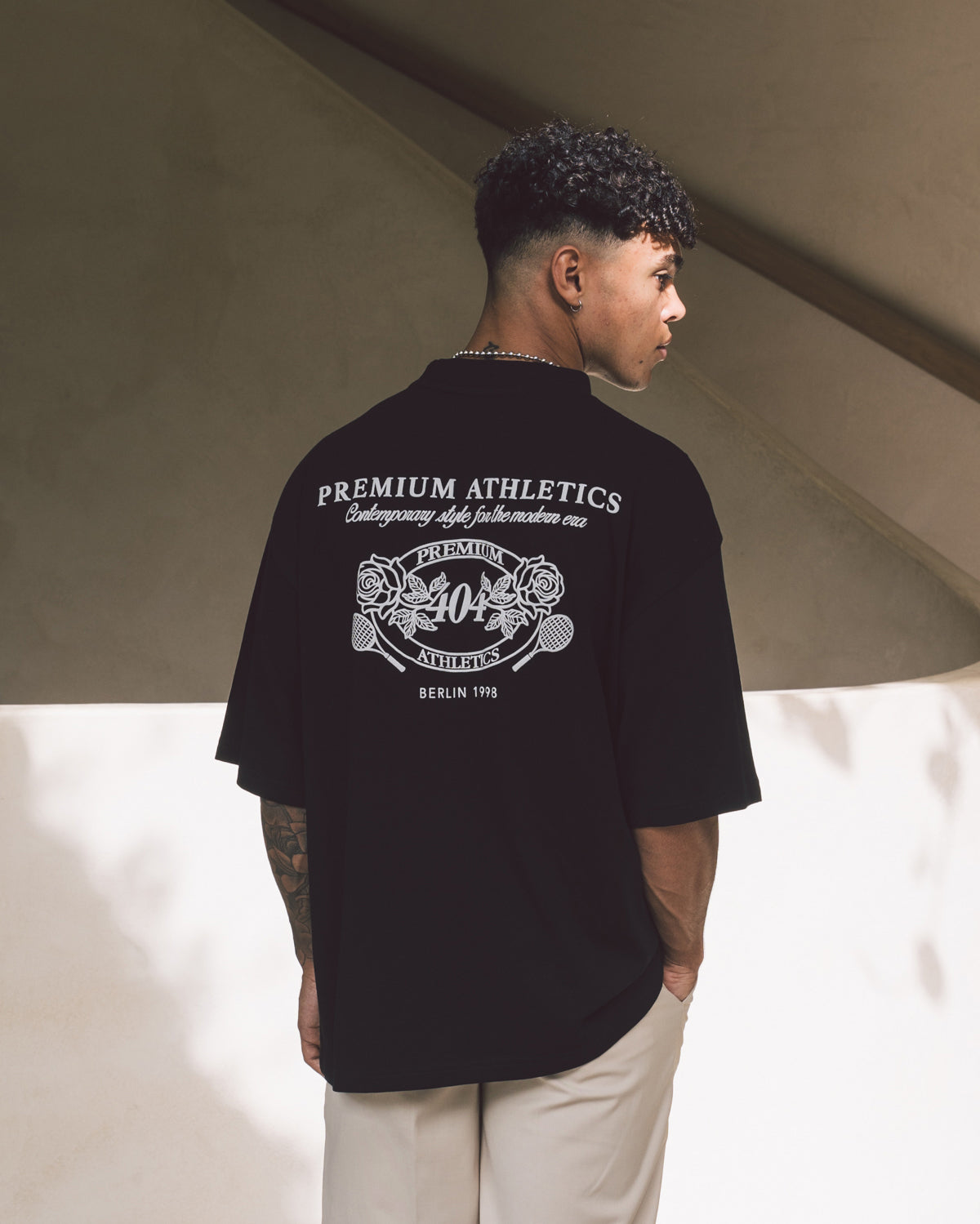 404 Premium Athletics Vintage T-Shirt - Black | Retro Sports Tee for Men & Women - Gym, Workout, Casual Wear