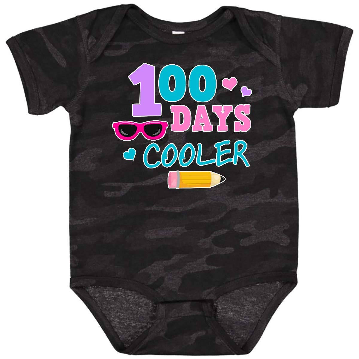 Inktastic 100 Days Cooler in Pink Baby Bodysuit - Soft Cotton Onesie for Newborns & Infants - Perfect for 100 Days Celebration, Baby Showers & Photo Shoots