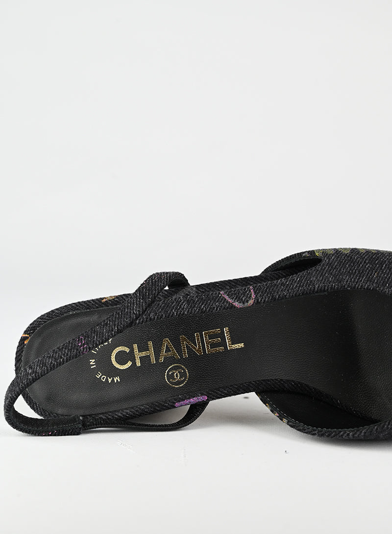 Chanel Denim Blue Slingback Heels - Size 36 | Women's Luxury Fashion Shoes for Work, Party & Special Occasions