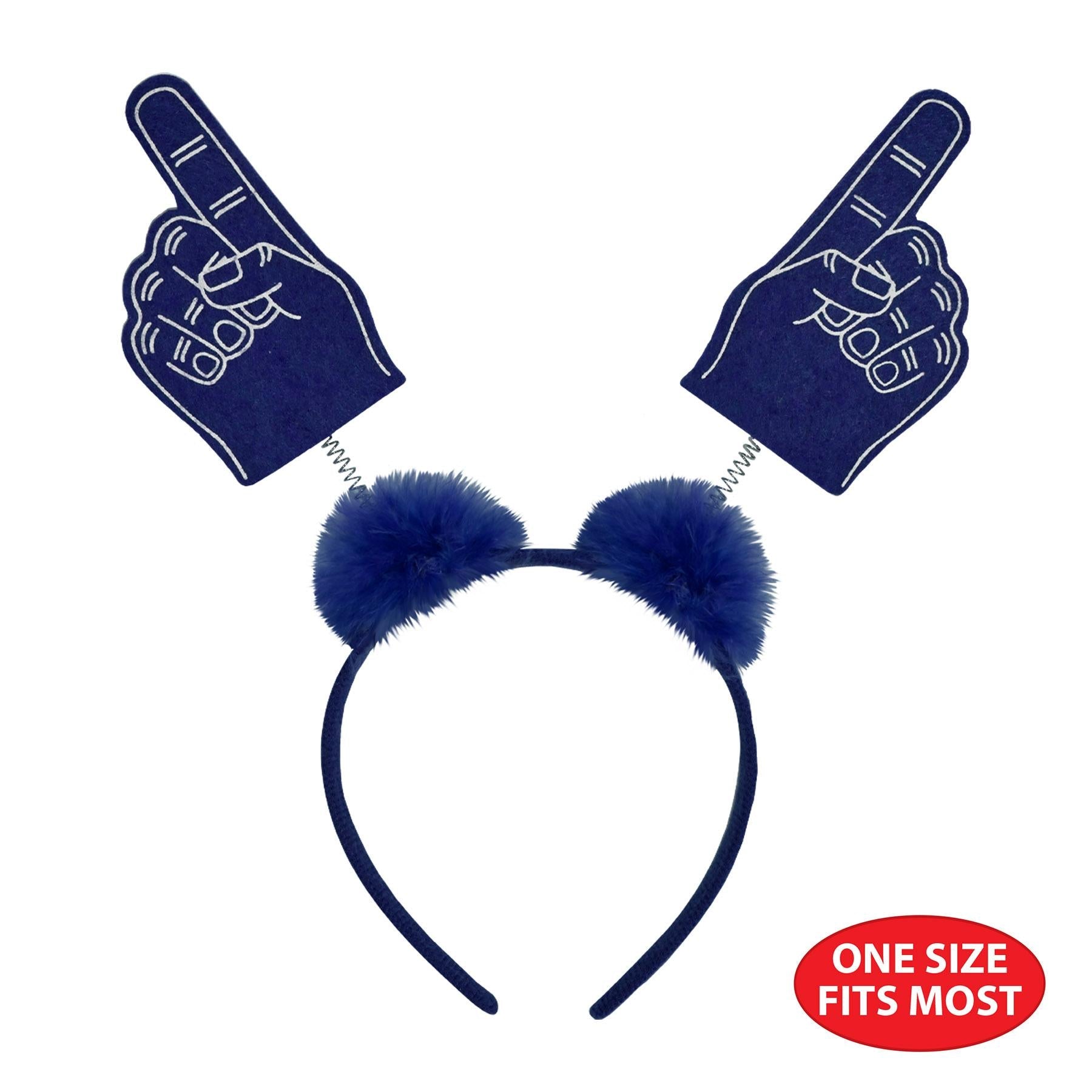 12 Pack Beistle #1 Hand Boppers with Marabou Blue - Fun Party Favors for Birthday Celebrations, Carnivals & School Events