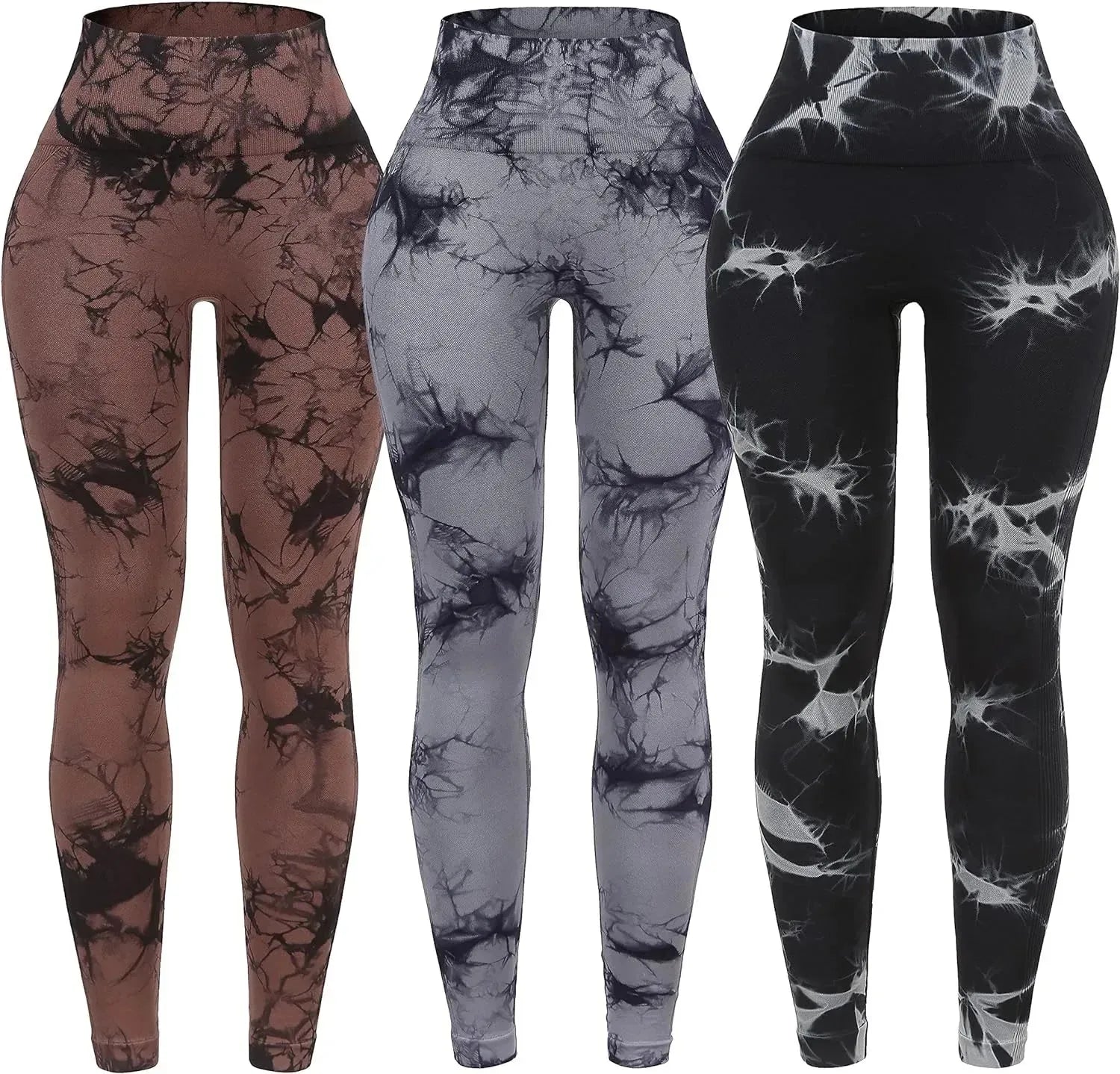 Women's High Waisted Yoga Leggings - Sexy Tie Dye Gym Tights for Fitness, Push Up & Workout - Comfortable Athletic Pants for Running, Yoga & Daily Wear