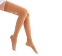 BriteLeafs Women's 20-30 mmHg Compression Stockings - Sheer Thigh High with Silicone Dot Top & Closed Toe - Perfect for Varicose Veins, Travel & Nursing