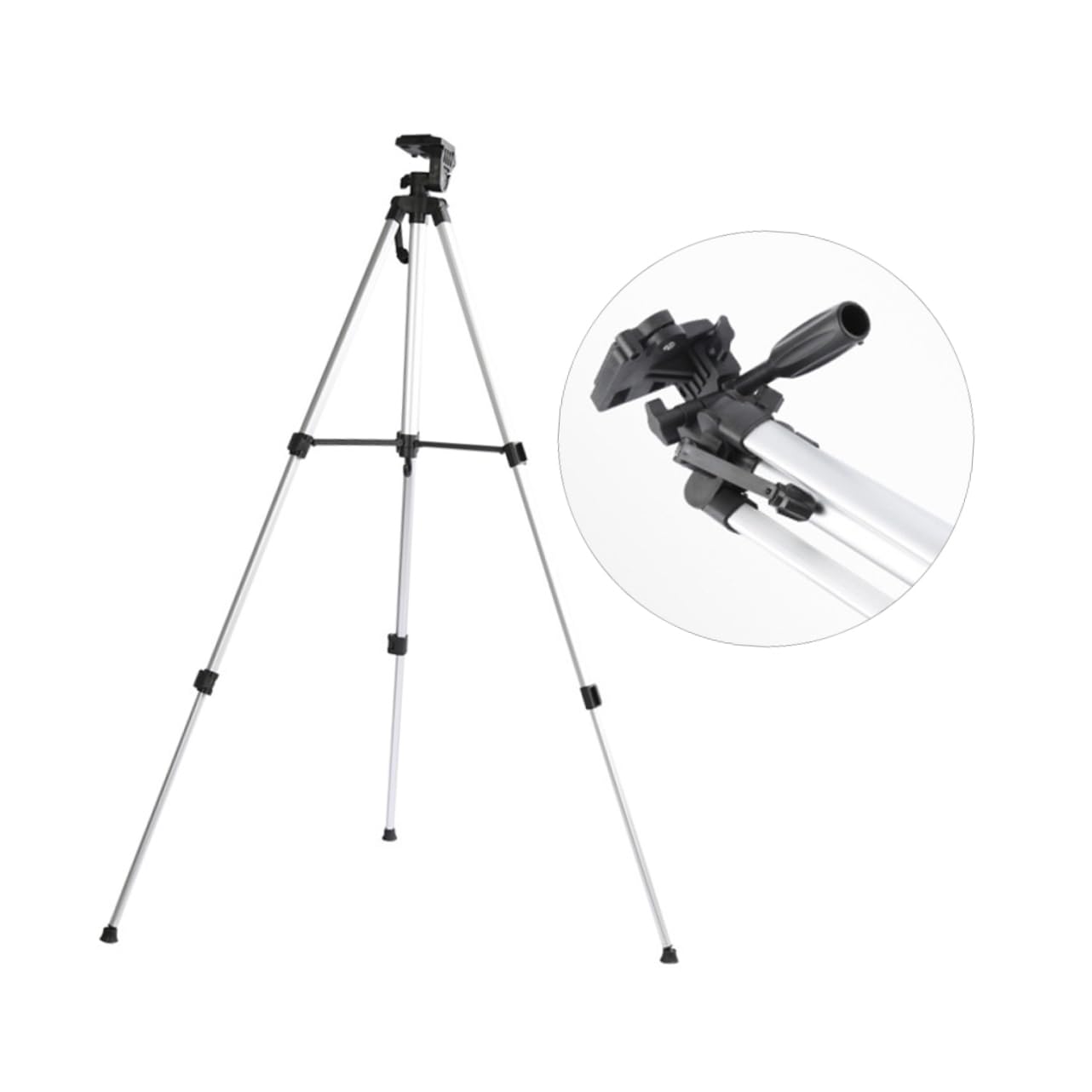 Veemoon Adjustable Camera Tripod Stand - Lightweight Telescopic Design for DSLR, Smartphone, GoPro - Perfect for Outdoor Live Streaming, Vlogging, Travel Photography & Video Recording