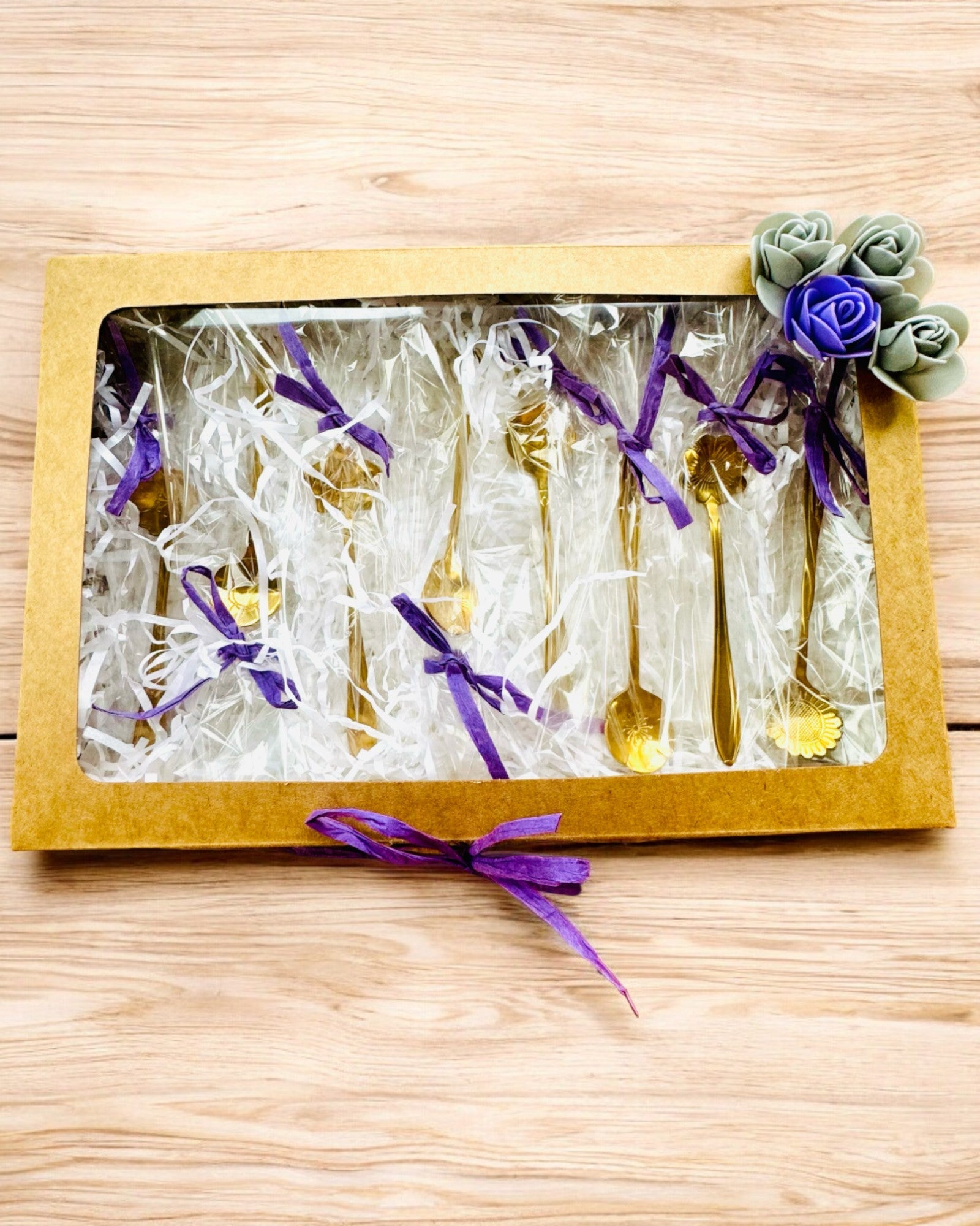Floral Rhapsody Engraved Spoon Set - Personalized Gift with 2 Design Options - Perfect for Weddings, Anniversaries & Housewarming Gifts