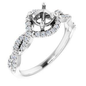 14K White Gold 5mm Cushion Cut 1/4 Carat Diamond Engagement Ring for Women - Perfect Proposal, Wedding & Anniversary Jewelry Gift