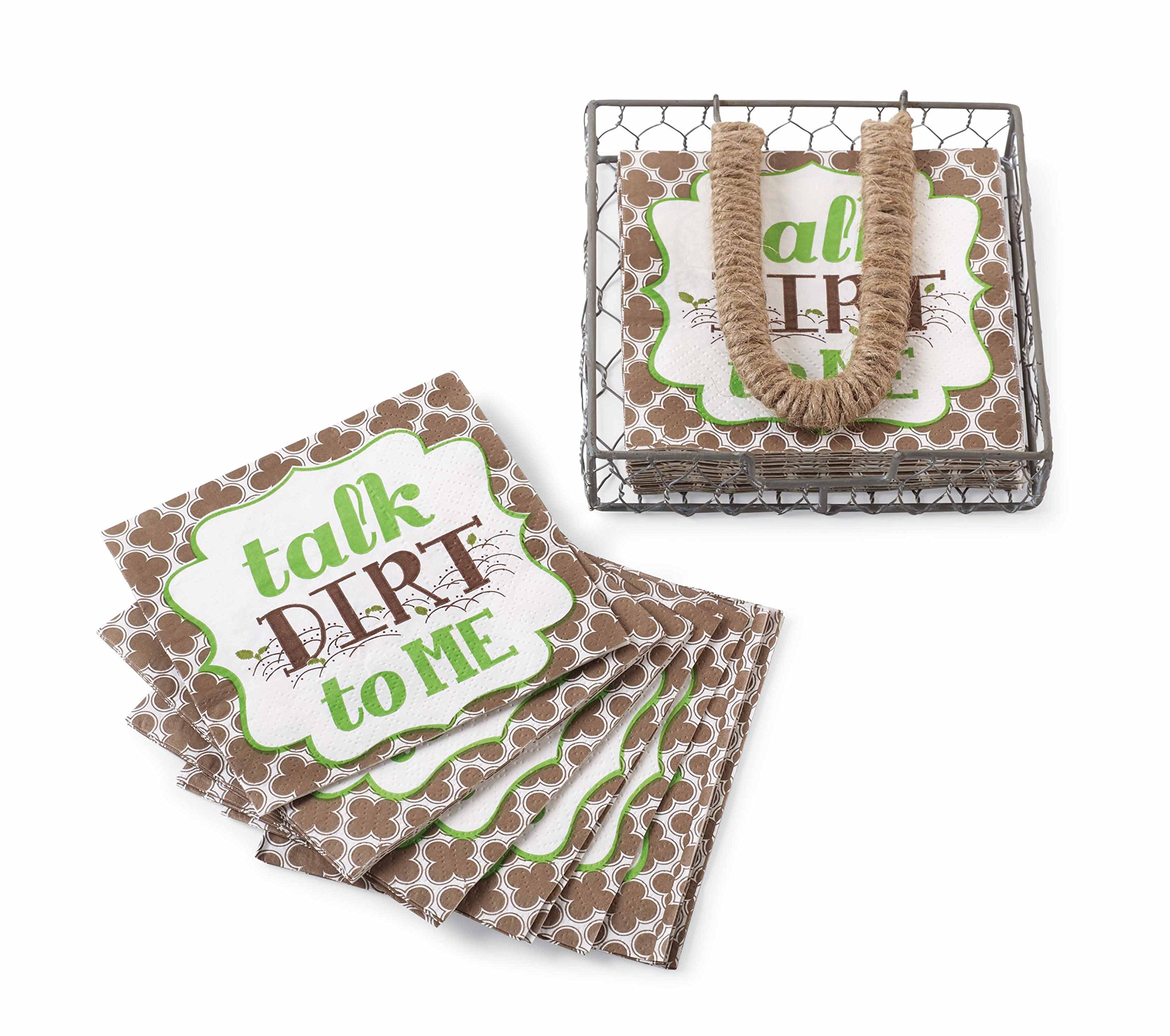 Silver Mud Pie Wire Napkin Holder - Elegant Tableware for Dining, Kitchen & Party Decor