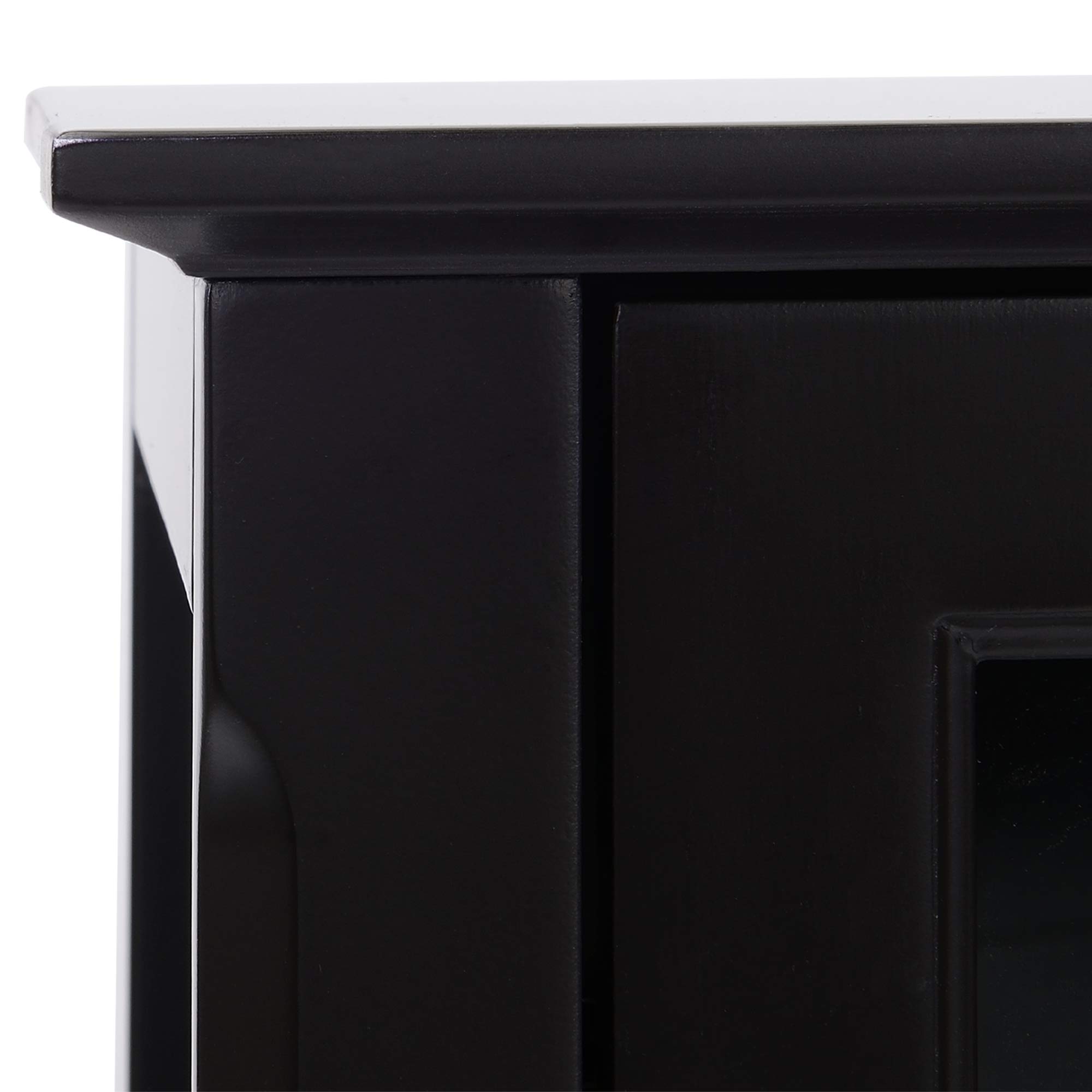 HOMCOM Sideboard Buffet Cabinet - Kitchen Storage Cabinet with Double Glass Doors & Adjustable Shelves, Espresso Finish - Perfect for Dining Room, Living Room, and Kitchen Organization