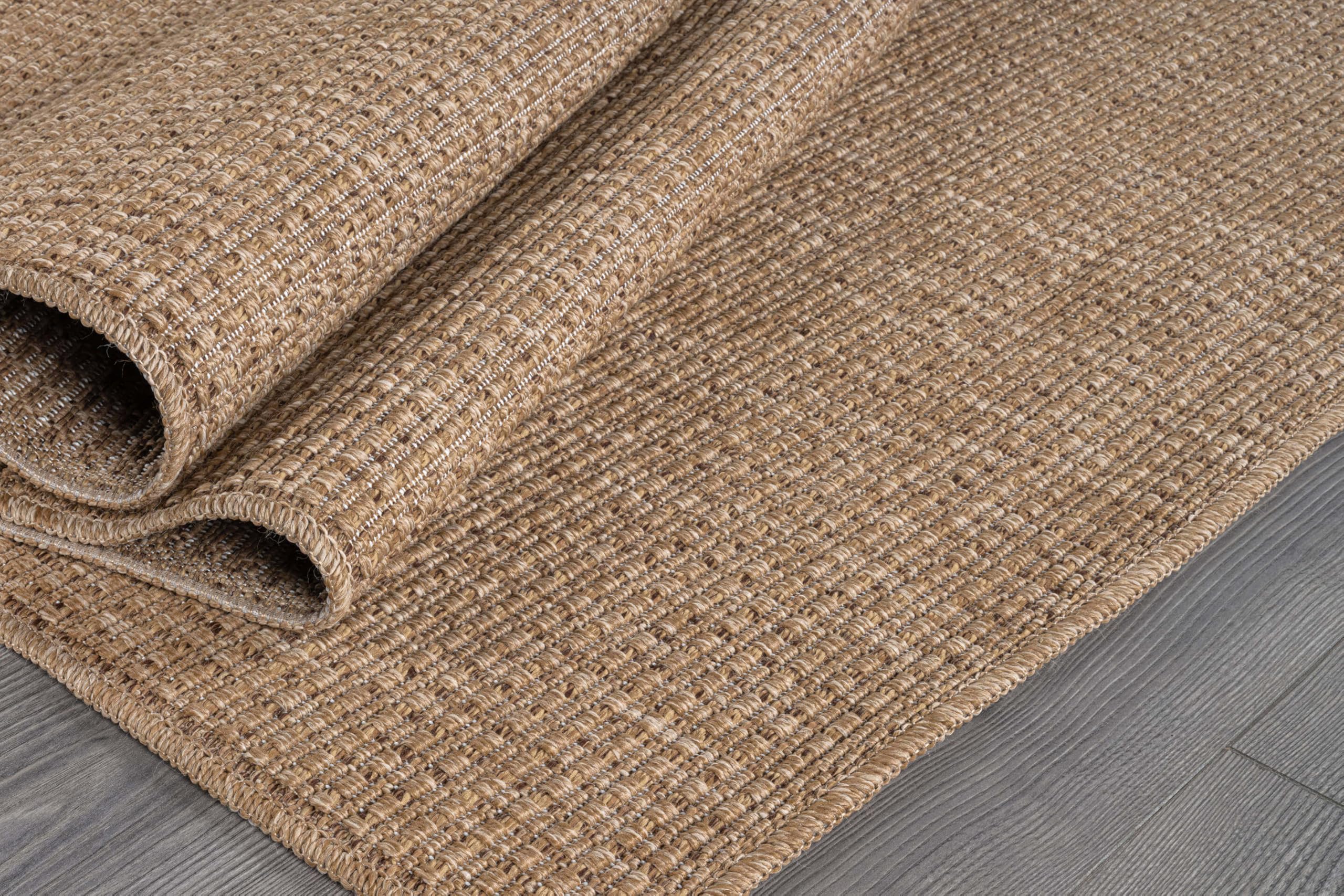 Premium 9x12 Natural Jute Rug - Washable, Durable & Stain-Resistant Indoor/Outdoor Area Rug for Living Room, Dining Room, Patio & Office - Non-Shedding Eco-Friendly Floor Mat for High Traffic Areas (9x12, Natural)