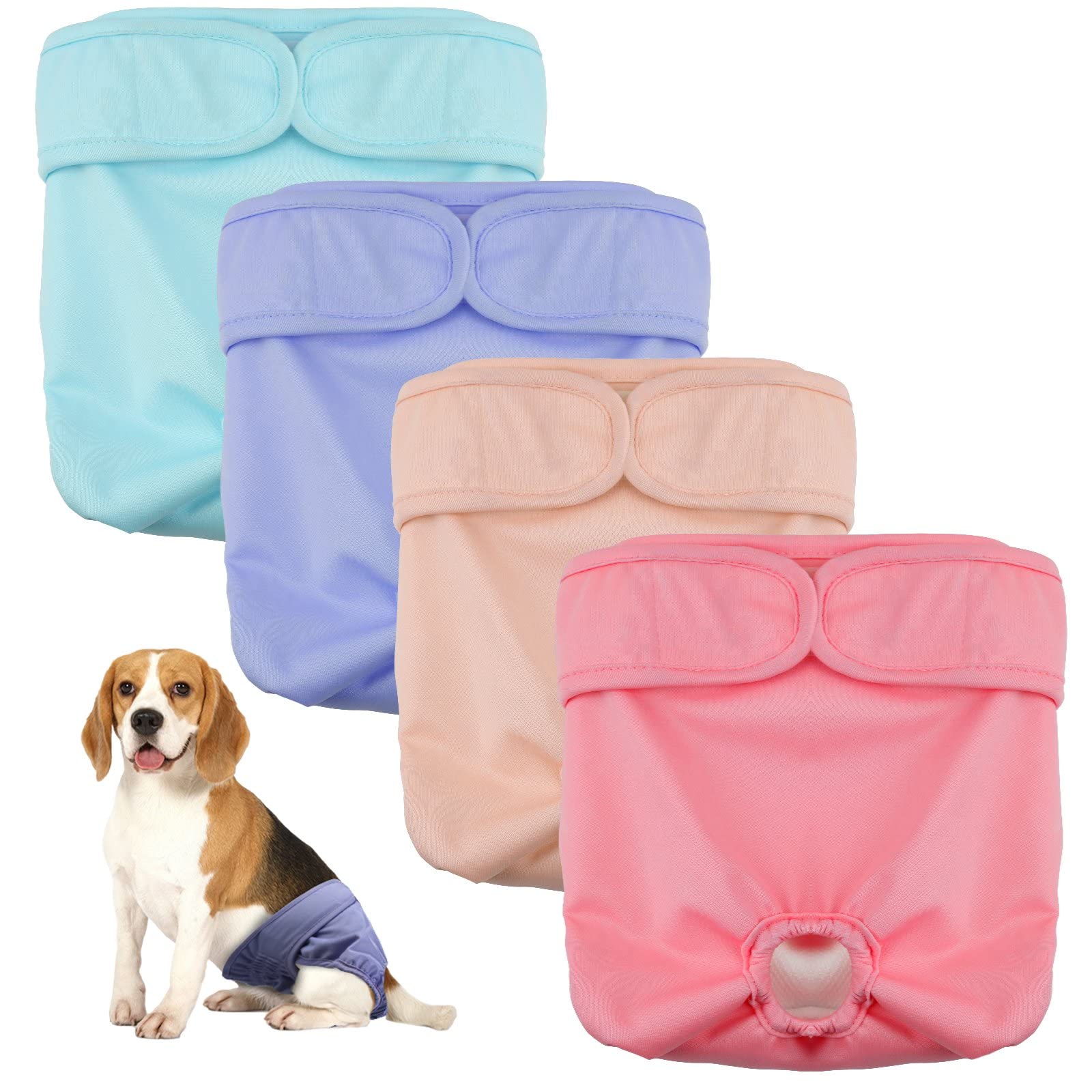 Waterproof Anti-Slip Dog Diapers for Medium & Large Male Dogs - Small Red Pet Belly Wraps for House Training, Travel & Incontinence Protection