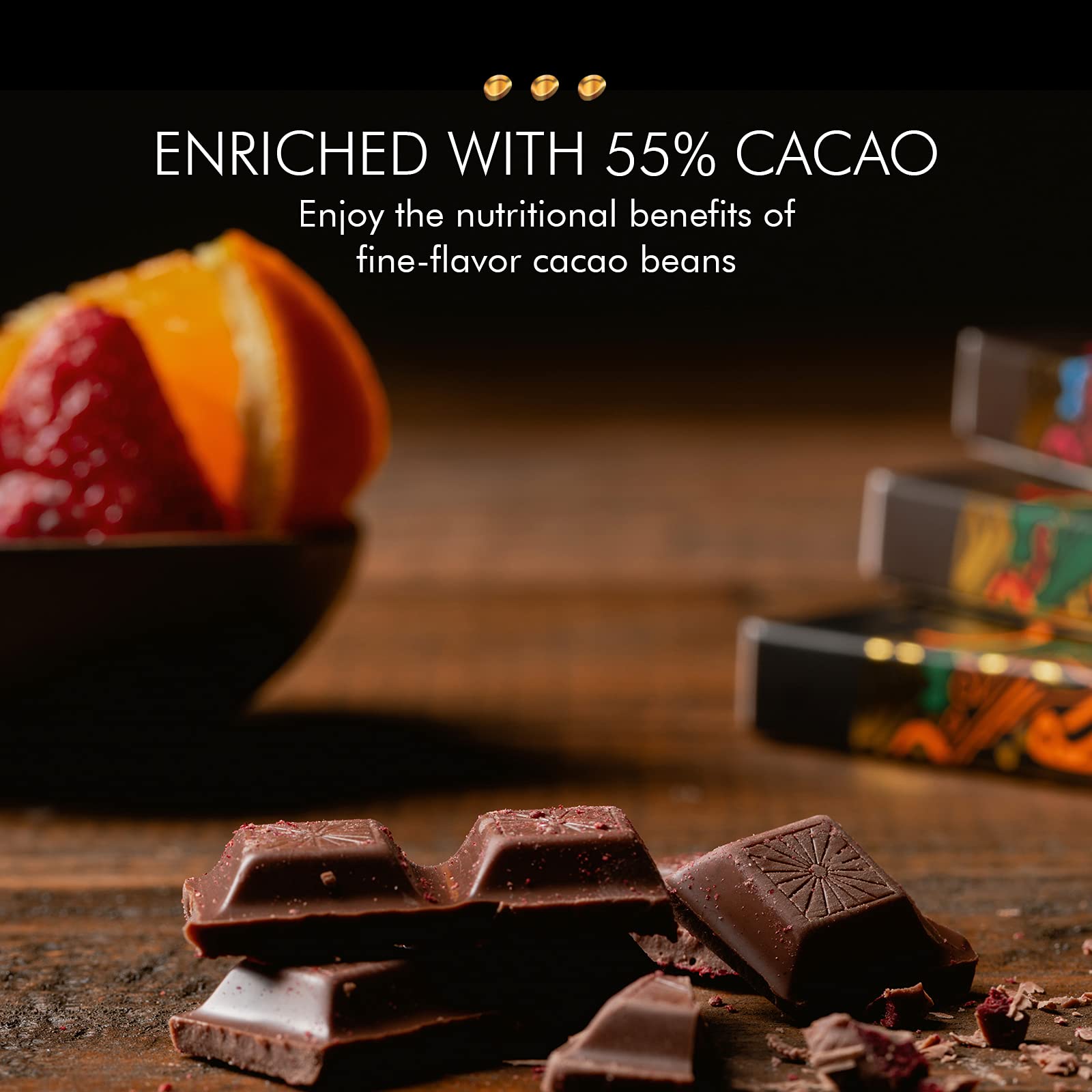 Mayta Gourmet Dark Chocolate Bars 55% Cocoa with Blackberry - Ecuadorian Fine Aroma Cocoa & Exotic Fruits - 12 Pack (600g) - Perfect for Gifts, Desserts & Gourmet Snacking