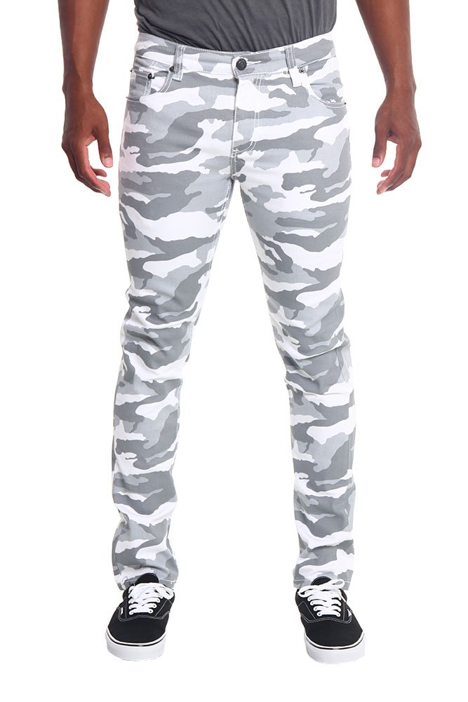 Men's Camouflage Skinny Fit Jeans - Stretch Denim Pants for Casual Wear & Outdoor Adventures | Perfect for Hiking, Street Style & Everyday Fashion