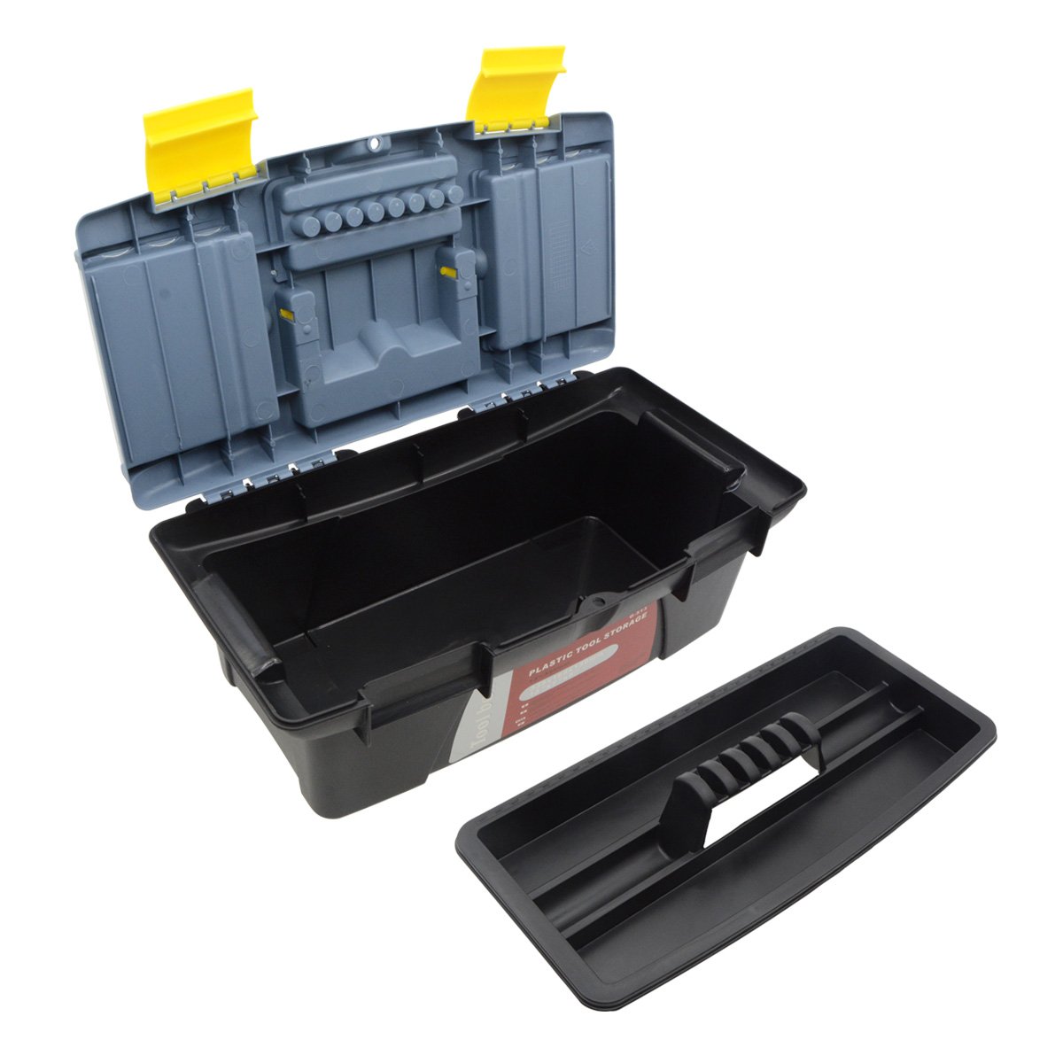 Durable Portable Hardware Storage Box - Lightweight Tool Organizer with Main Compartment & Lid Storage | Perfect for DIY Projects, Home Repairs & Workshop Organization