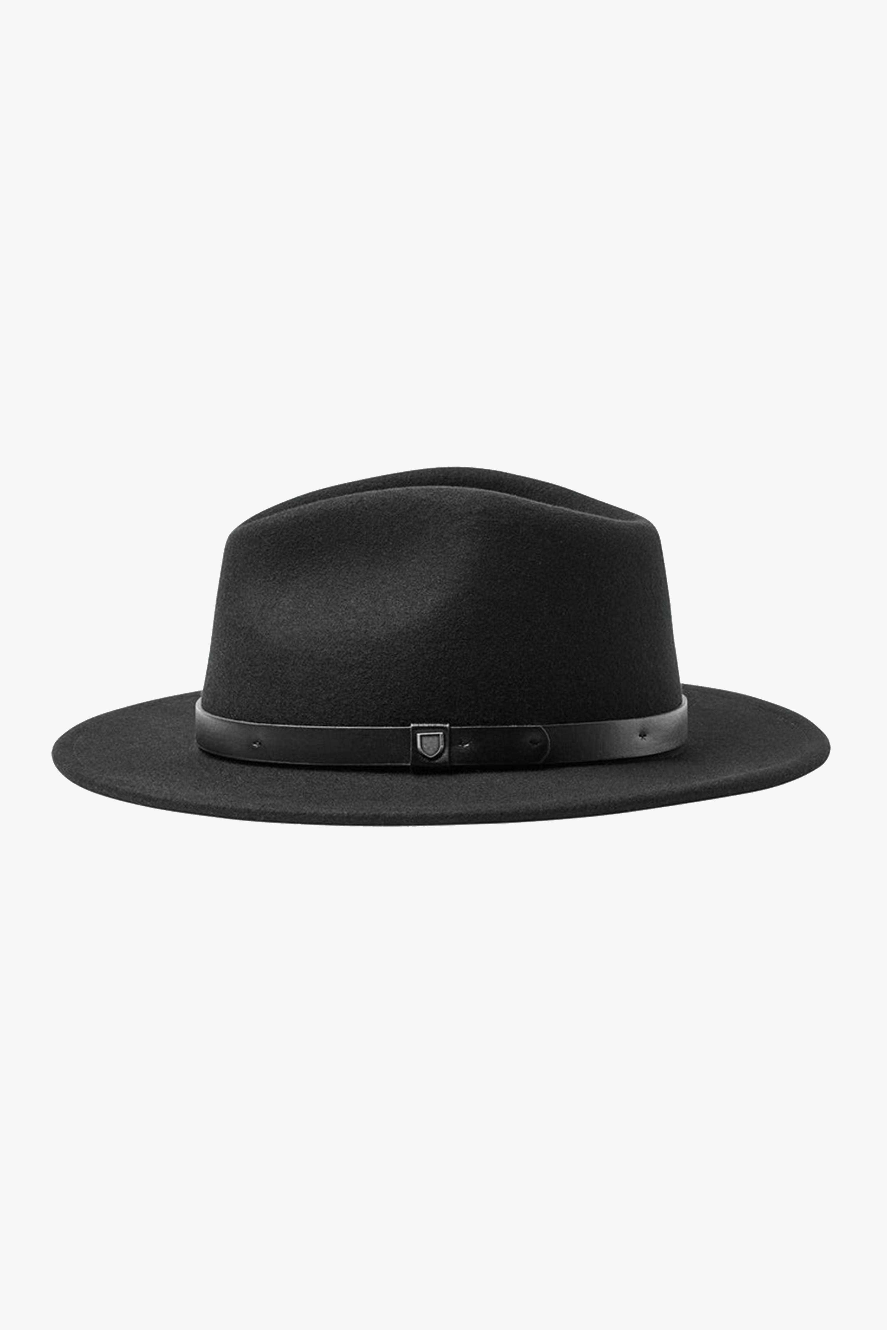 Stylish Black Packable Felt Fedora Hat with Short Brim - Perfect for Outdoor Events, Travel & Fashion Accessories