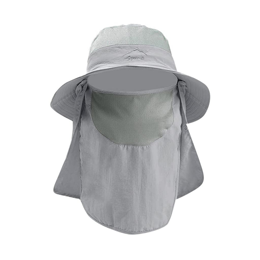 DFHYAR Men's Sun Protection Fishing Hat - Quick Dry Outdoor Baseball Cap with Face & Neck Cover - UPF 50+ UV Protection - Casual Summer Hat for Fishing, Hiking, Beach & Outdoor Activities