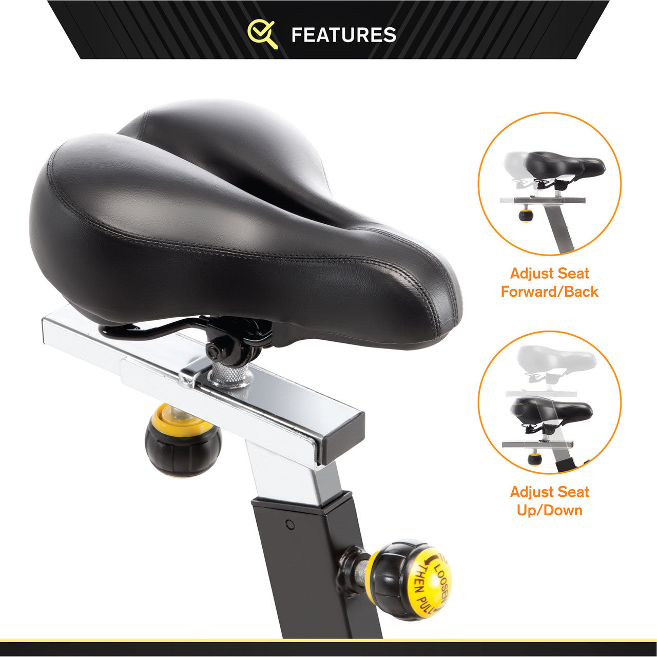 Circuit Fitness AMZ 955BK Indoor Cycling Bike with 40 lbs Flywheel - Heavy Duty Exercise Bike for Home Gym & Cardio Workouts - Perfect for Spin Classes, Weight Loss & Fitness Training