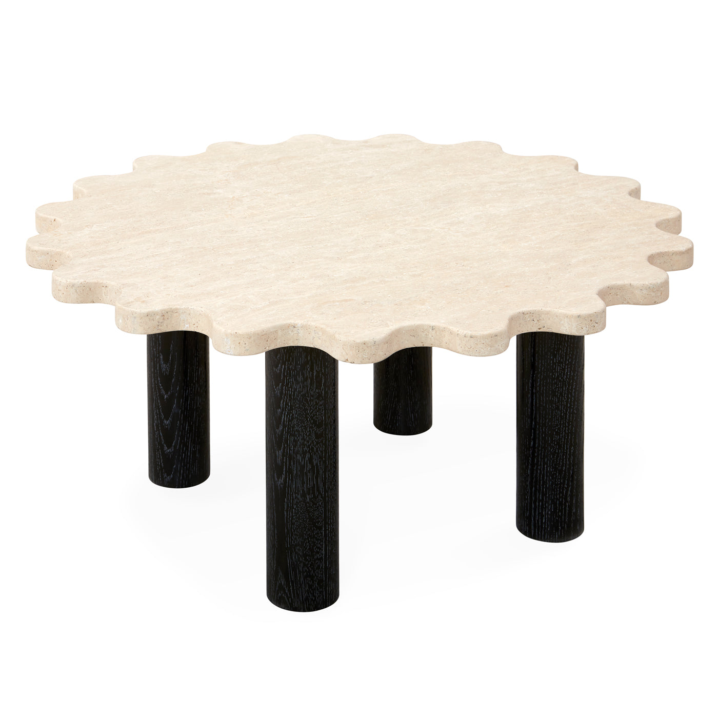 Modern Ripple Round Cocktail Table - Stylish Coffee & Side Table for Living Room, Patio & Outdoor Decor - Perfect for Entertaining Guests & Relaxing