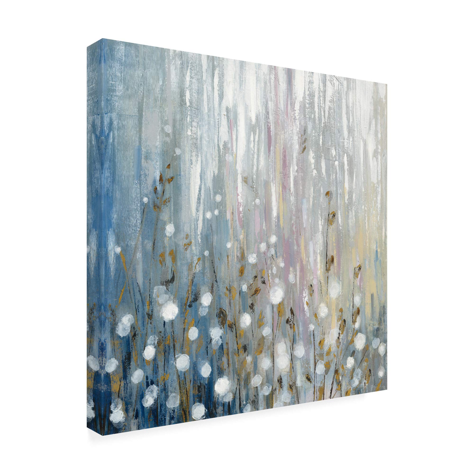 Silvia Vassileva January Branches Flowers Fine Art Print - 18x18 Inch Wall Decor for Living Room, Bedroom & Office
