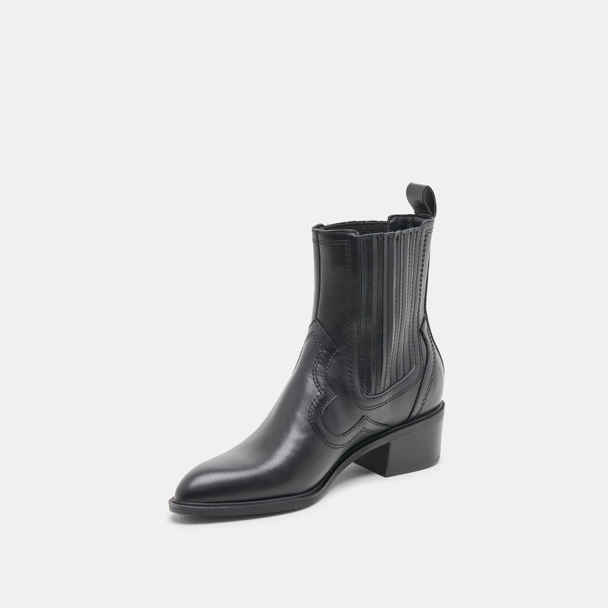 BRYLEE H2O Wide Booties - Waterproof Black Leather Ankle Boots for Women | Comfortable Slip-On Rain Shoes for Outdoor Walking, Gardening & Wet Weather