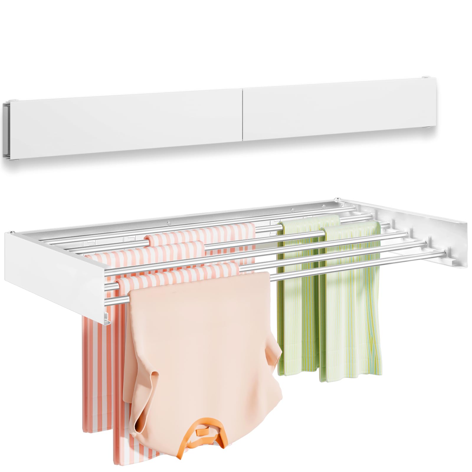 Foldable Wall Mounted Clothes Drying Rack 40