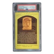 Charlie Gehringer Autographed 4x6 Detroit Tigers Hall of Fame Plaque Card with PSA/DNA Certification #85025750 - Perfect for Baseball Memorabilia Collectors and Detroit Tigers Fans Display