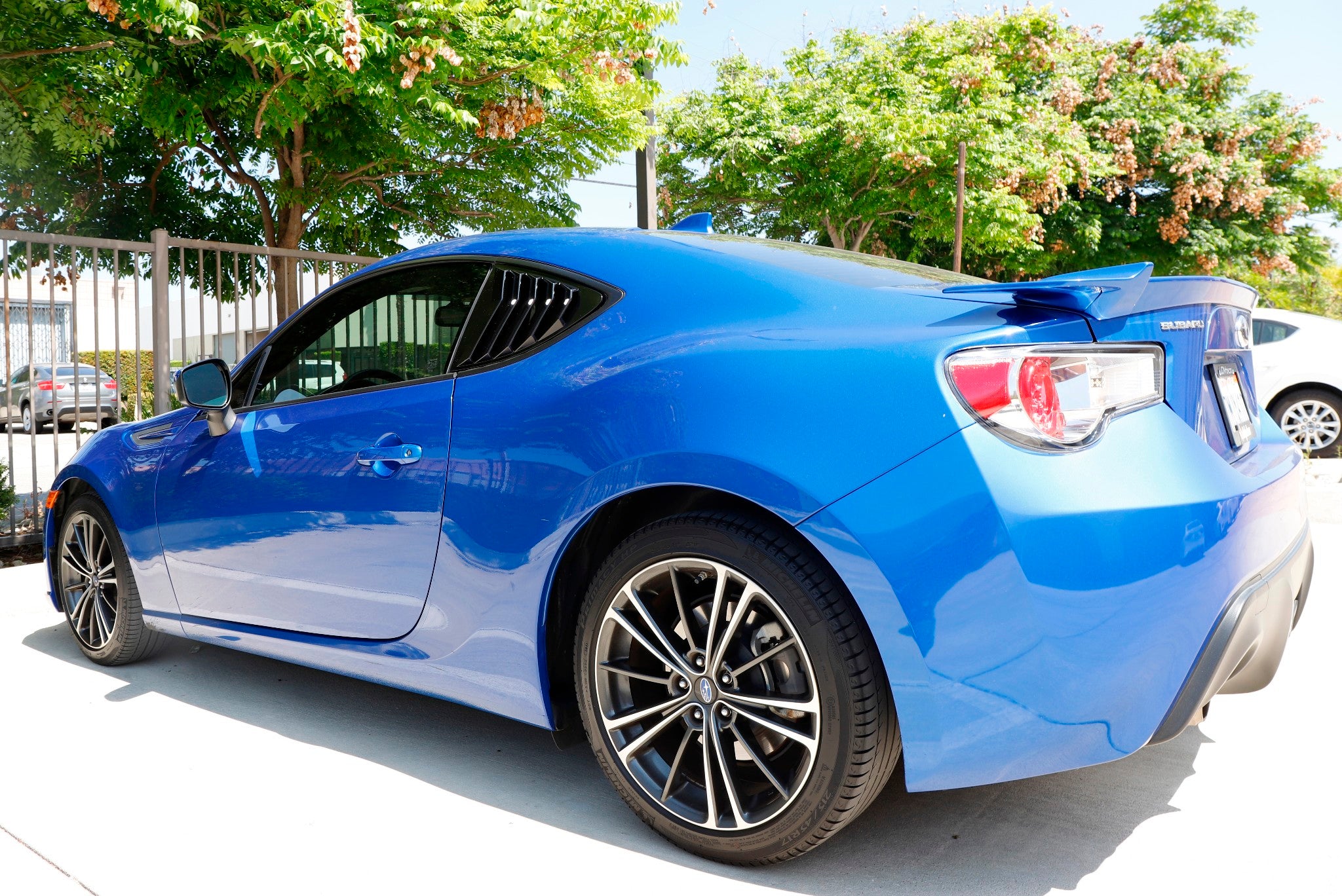 Gloss Black Rear Side Window Vent Louvers for 2013-2021 Scion FRS Toyota 86 Subaru BRZ - Sleek Car Accessory for Enhanced Style & Airflow