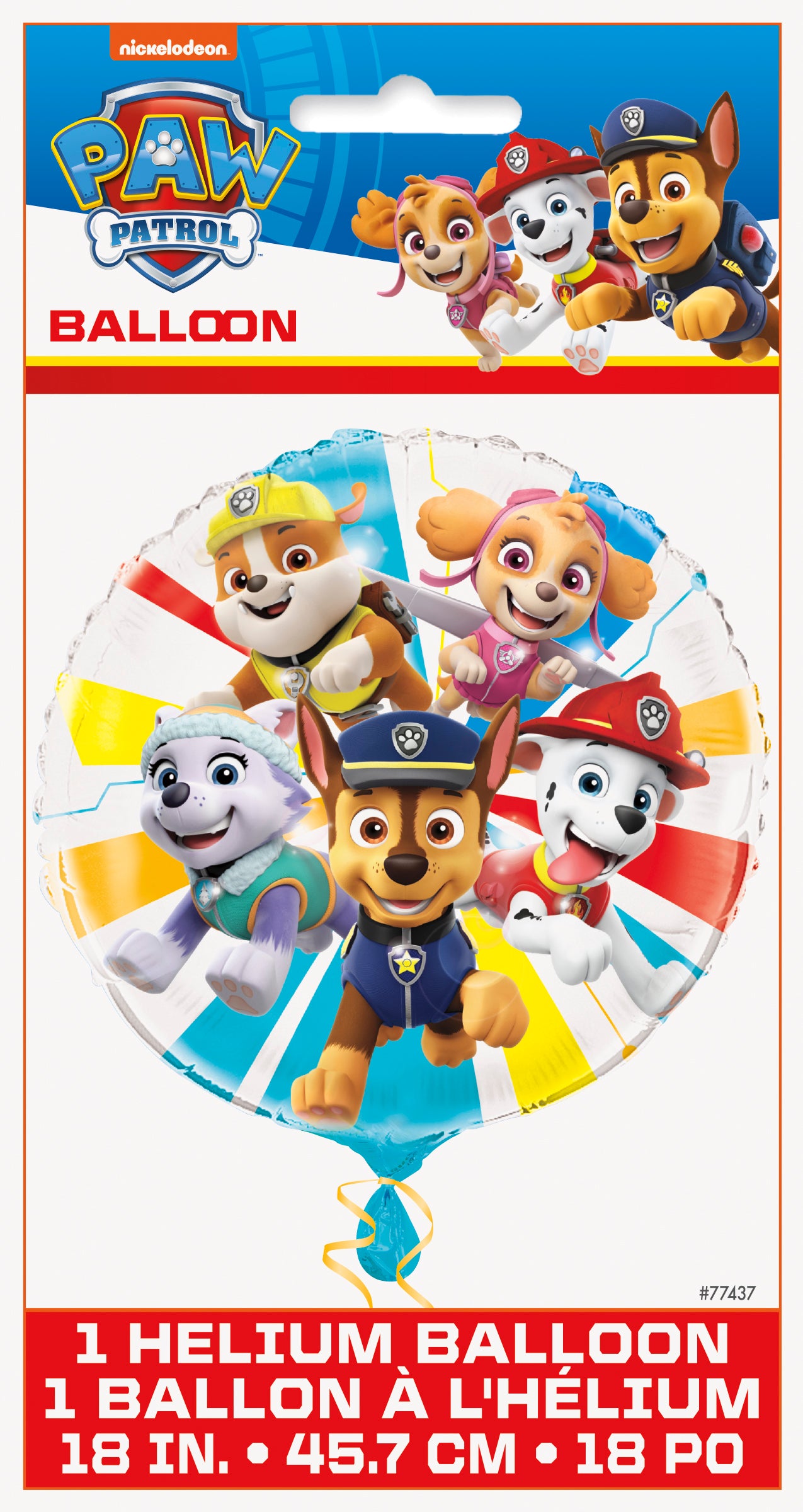 Paw Patrol 18 Inch Foil Balloon - Birthday Party Decorations, Baby Shower, Kids Room Decor, Themed Events