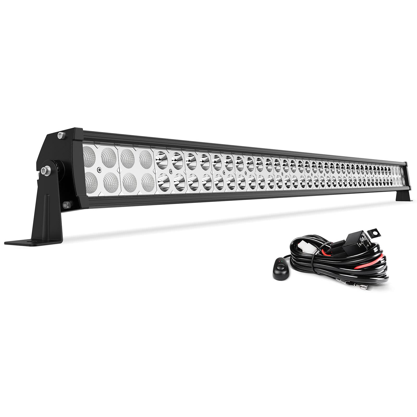 YITAMOTOR 42 Inch LED Light Bar - 400W Off Road Driving Light with Wiring Harness for Trucks, Jeeps, Pickups, 4WD, ATV, UTV, SUV, Boats - Waterproof Fog Lights for Night Off-Roading, Camping, Hunting & Emergency Use
