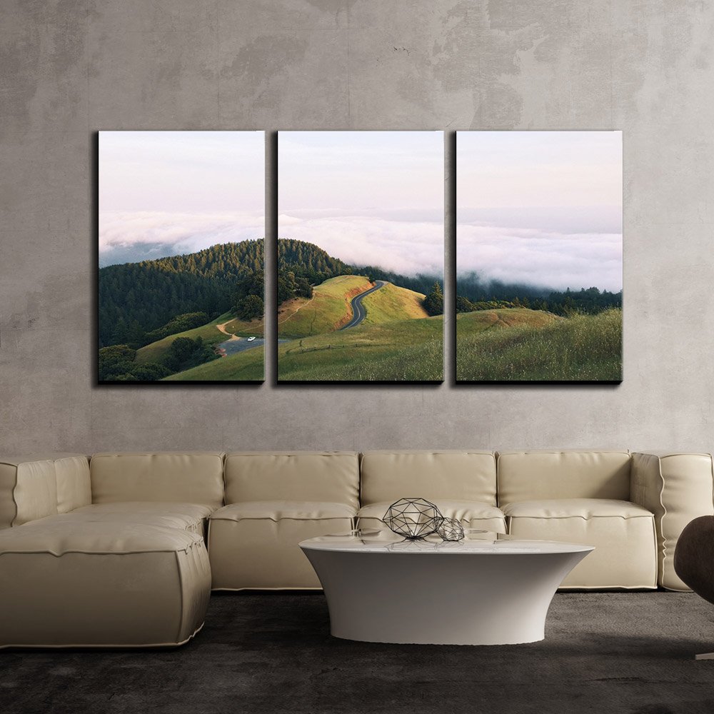 Wall26 - 3 Piece Mountain Landscape Canvas Wall Art Set - Modern Framed Home Decor - Stretched & Ready to Hang - 24x36 Inches (3 Panels) - Perfect for Living Room, Bedroom or Office Decor