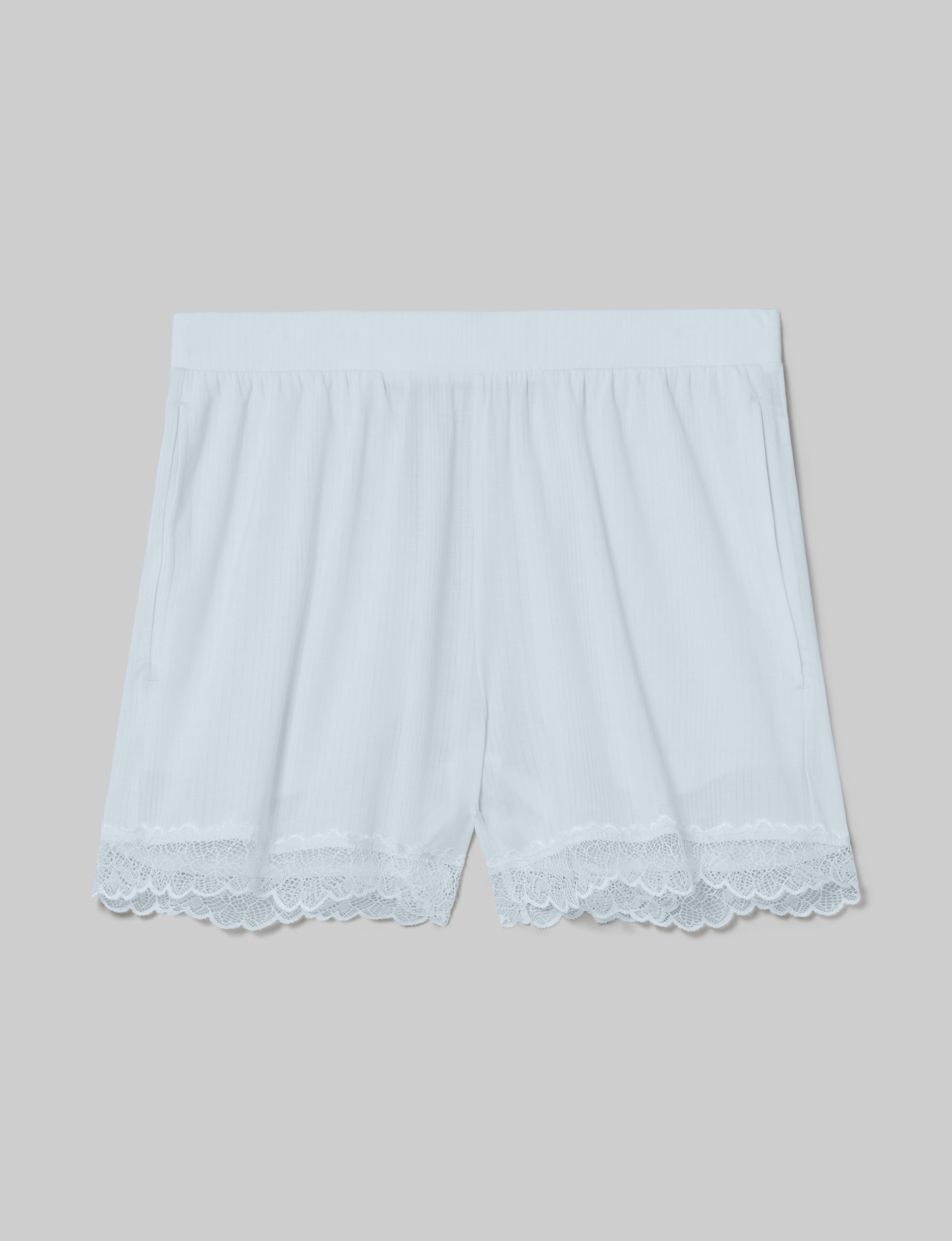 Women's Second Skin Luxe Rib Lace Shorts - Ultra Soft Stretchy High Waist Underwear for Everyday Comfort | Perfect for Yoga, Lounge & Sleepwear