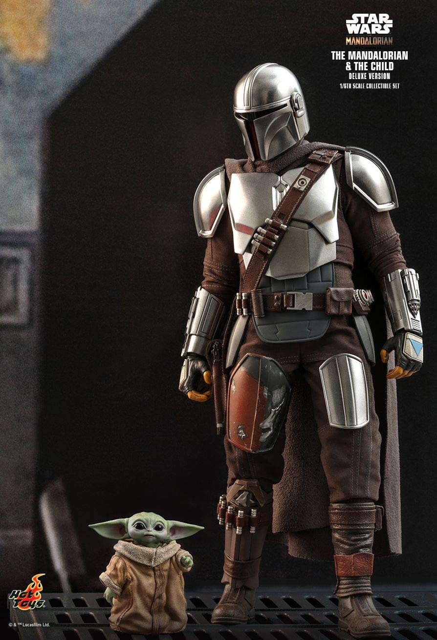 Hot Toys Star Wars The Mandalorian and The Child Deluxe Version 1/6 Scale Collectible Action Figures Set - TMS015 TV Masterpiece Series | Perfect for Display, Gifts, and Star Wars Fans Collection