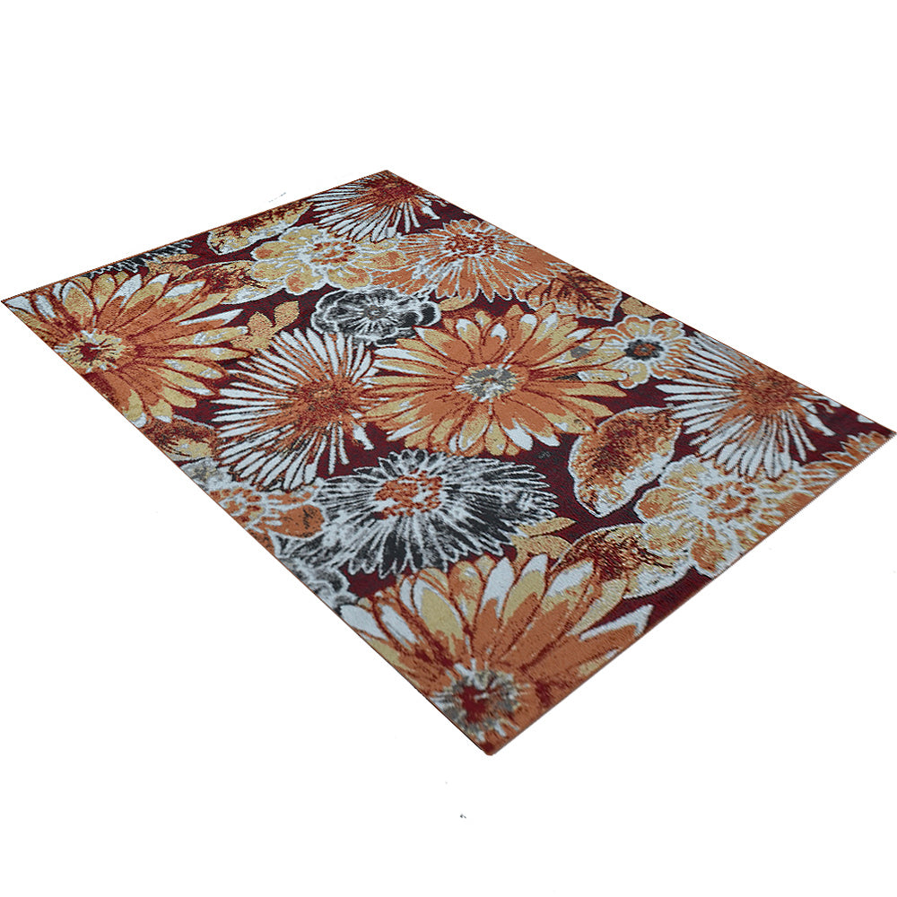 Poppy Machine Woven Rug - Soft Bohemian Area Rug for Living Room, Bedroom, Nursery - Non-Slip & Durable Home Decor