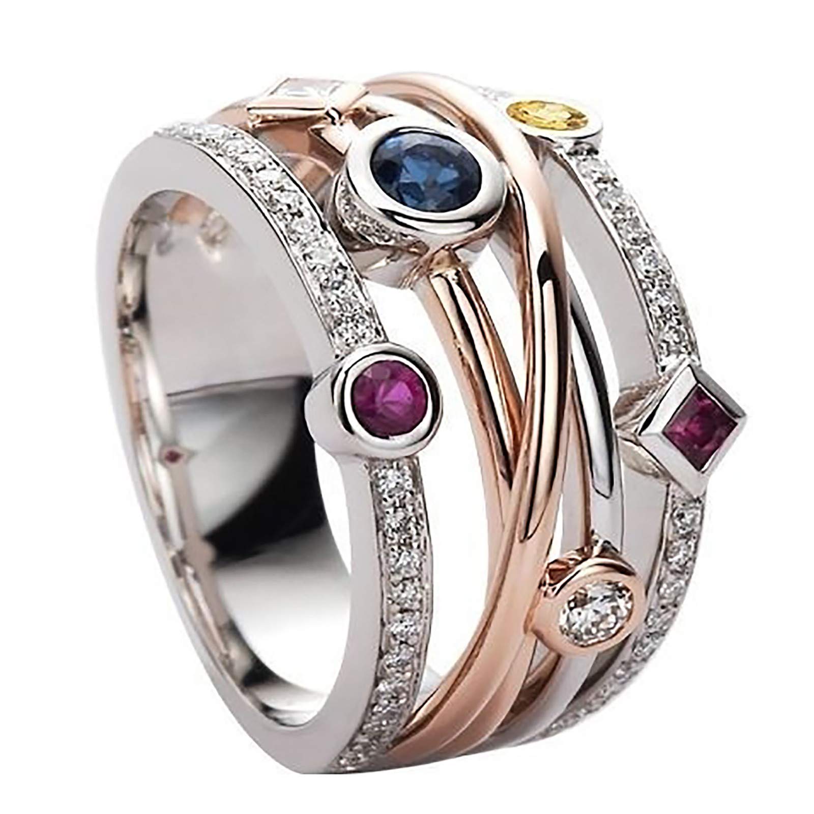 Elegant Floral Copper Ring for Women - Size 6-10 - Trendy Bohemian Jewelry for Teen Girls & Adults - Perfect for Parties, Weddings & Everyday Fashion Accessories