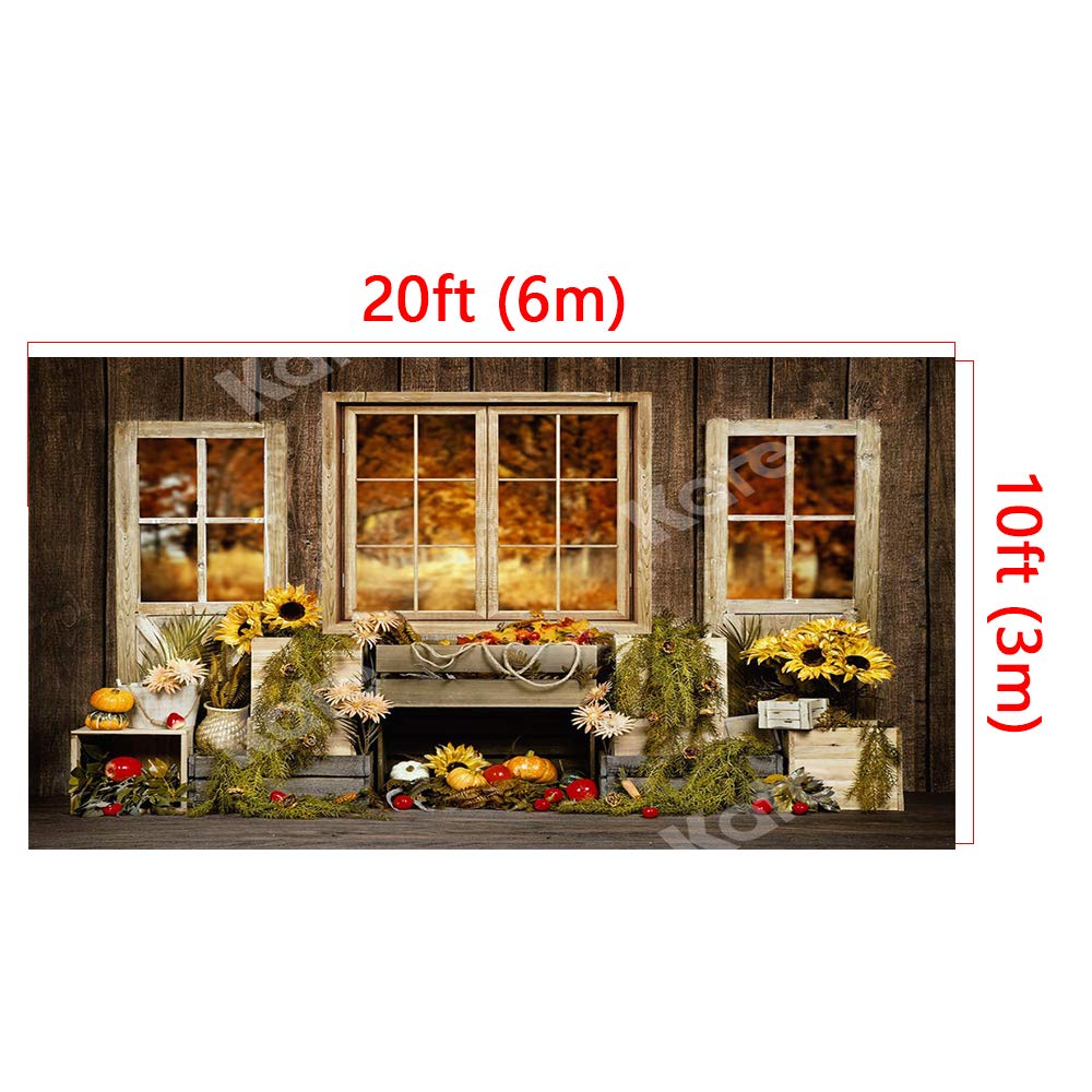 20x10ft Thanksgiving Backdrop for Photography - Autumn Harvest Portrait Background for Photo Studio, Party Decor, Family Gathering & Holiday Photos