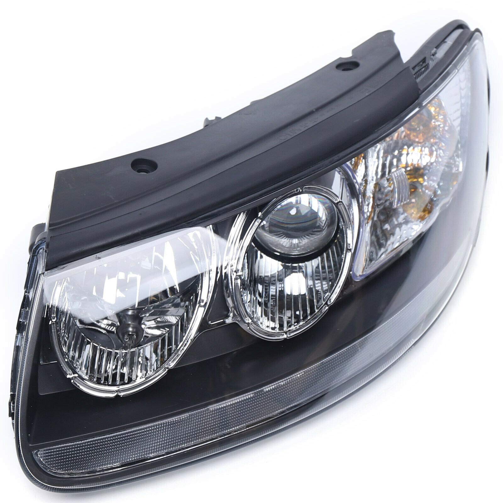 TBVECHI Headlight Assembly for 2007-2012 Hyundai Santa Fe - Halogen Clear Lens Headlight with Factory Black Housing (Driver Side) - Perfect for Night Driving and Replacement Parts