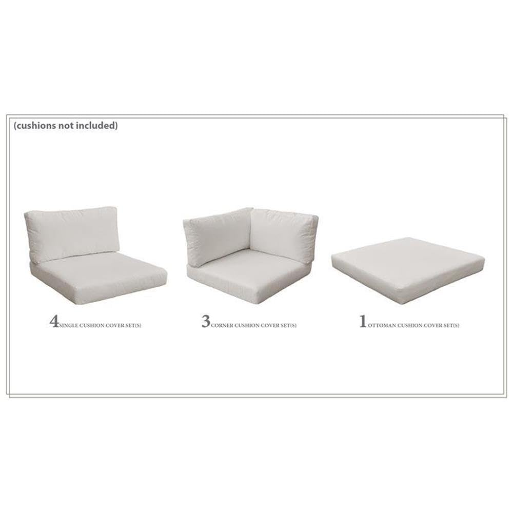 TK Classics Beige Slipcover Set for MONTEREY-09b Sofa - Premium Stretch Fabric Sofa Cover (Cushions Not Included) - Perfect for Living Room, Family Room & Home Decor Protection