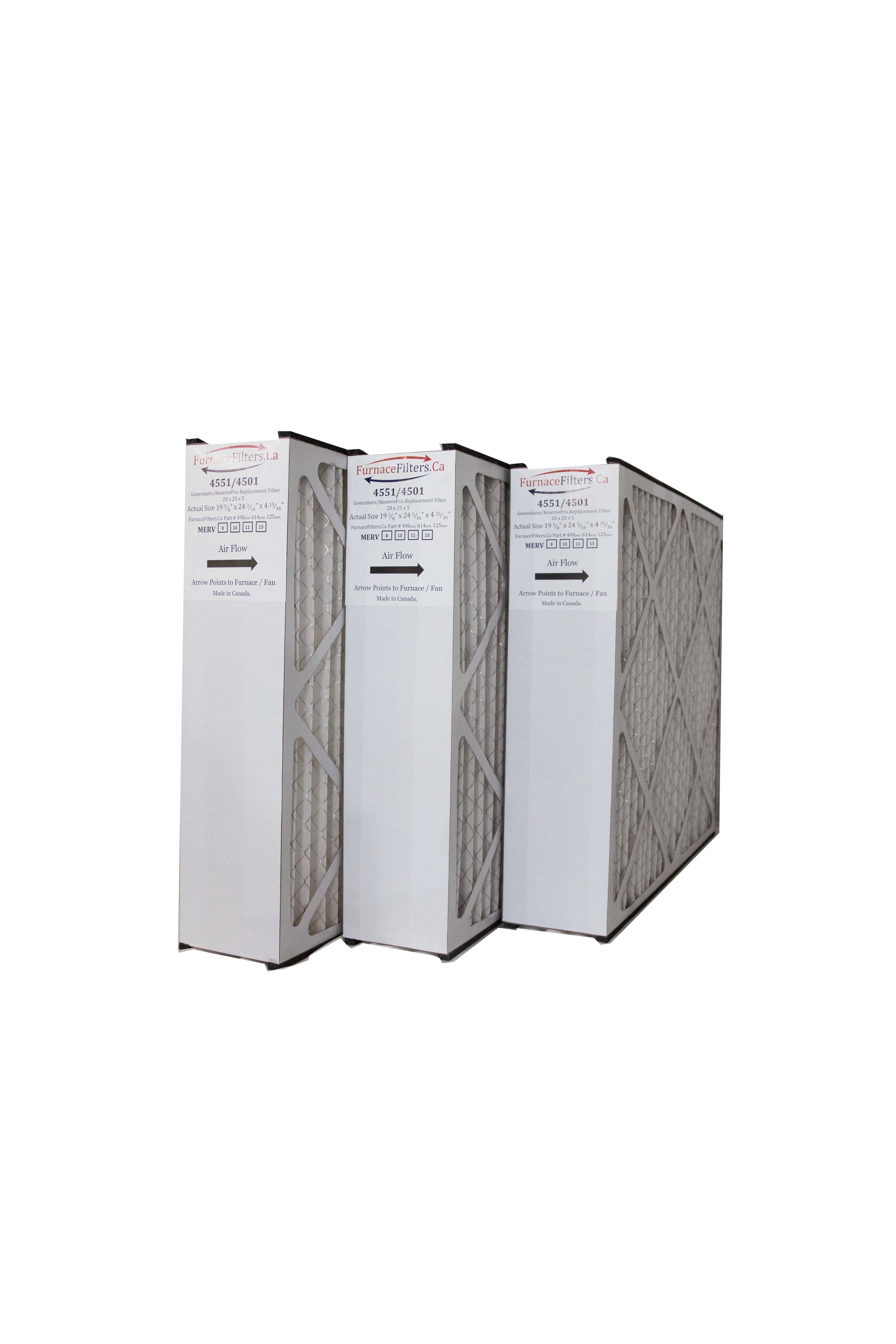 Generalaire 4501 20x25x5 MERV 11 Furnace Air Filter (Actual Size 19 5/8