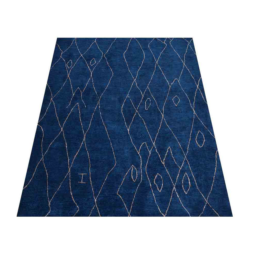 Hand Knotted Cube Rug - Premium Wool Area Rug for Living Room, Bedroom, and Office - Soft & Durable Home Decor