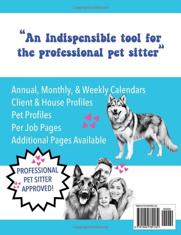 2025 Pet Sitter's Planner & Logbook - All-in-One Organizer for Pet Sitting Jobs, Client Info, Home & Pet Profiles | Perfect for Professional Pet Sitters & Pet Care Business Owners | Ideal for Scheduling, Tracking & Managing Pet Care Services