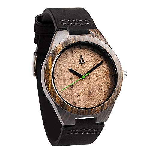 Men's Wooden Watch - Japanese Miyota Movement, Leather Strap - Stylish & Durable for Everyday Wear