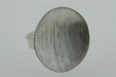 Circle Disc Scratched Ring - Pure 925 Sterling Silver Jewelry for Women, Men - Perfect for Everyday Wear, Gifts & Special Occasions