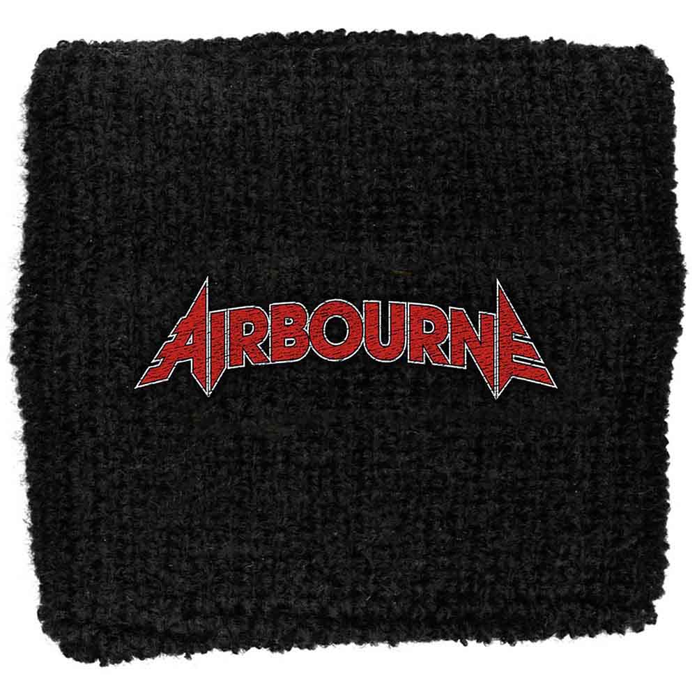 Airbourne Wristbands for Men & Women - Sweat Absorbent Logo Wristbands - Perfect for Workouts, Running, Tennis & Sports Activities