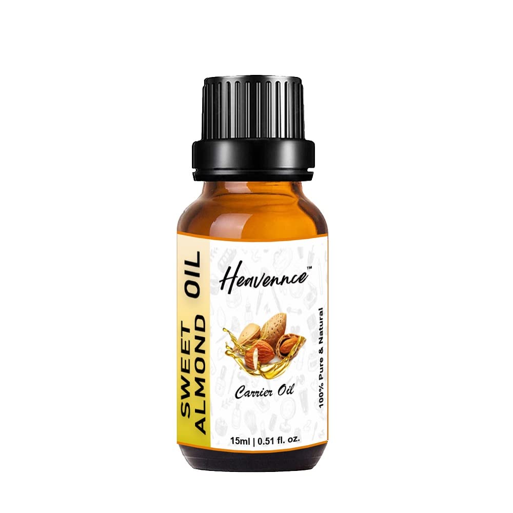 Pure Sweet Almond Oil for Skin & Hair Care - Natural Moisturizer & Massage Oil | 15ml Bottle | Hydrates Dry Skin, Conditions Hair & Perfect for Aromatherapy