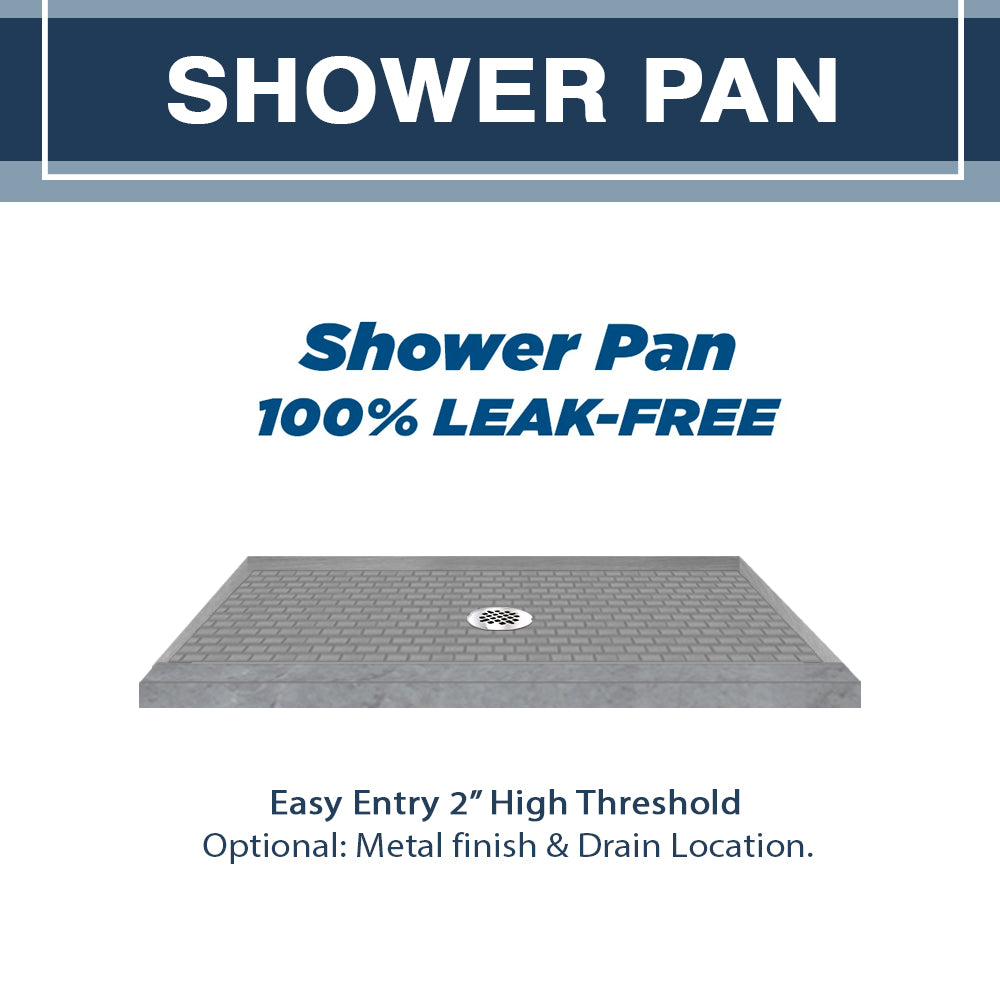 Freedom Grio Marble Classic Alcove Shower Enclosure Kit - Waterproof Bathroom Upgrade for Modern Homes, Easy Installation & Durable Design, Perfect for Small Spaces & Renovations