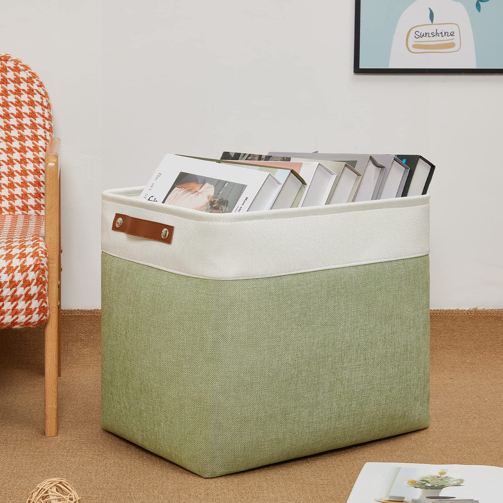 DULLEMELO Large Fabric Storage Basket 17