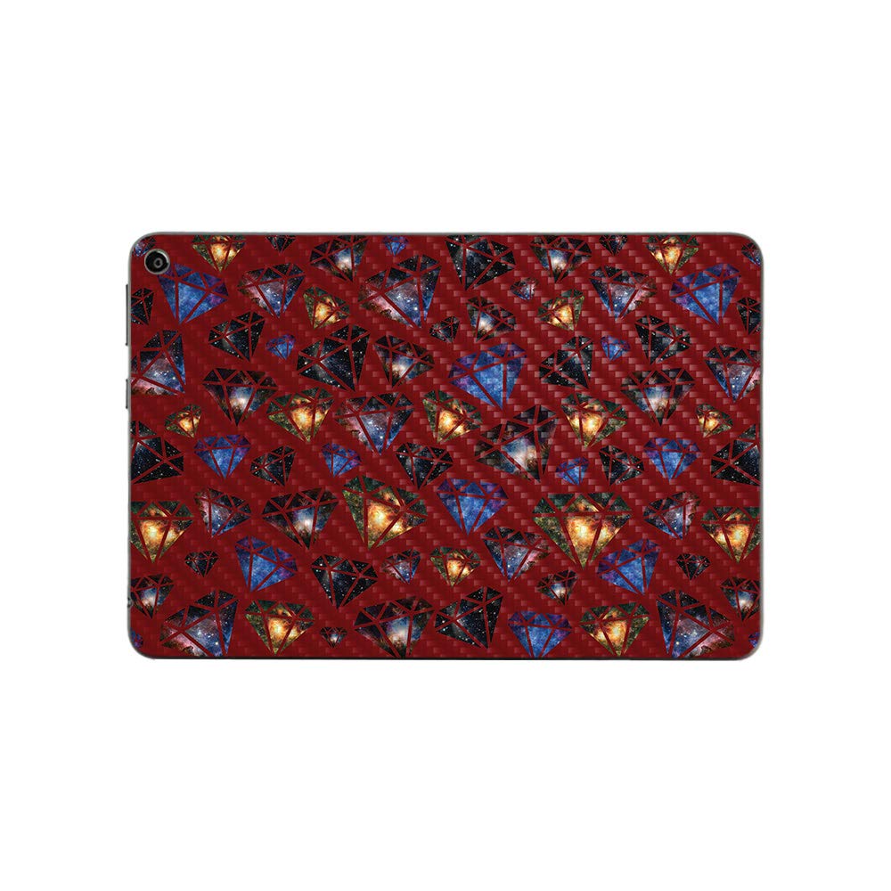 MightySkins Carbon Fiber Skin for Amazon Fire HD 8 (2020) - Diamond Galaxy Design | Protective & Durable Textured Cover | Easy to Apply | Made in USA | Perfect for Home, Office & Travel Protection