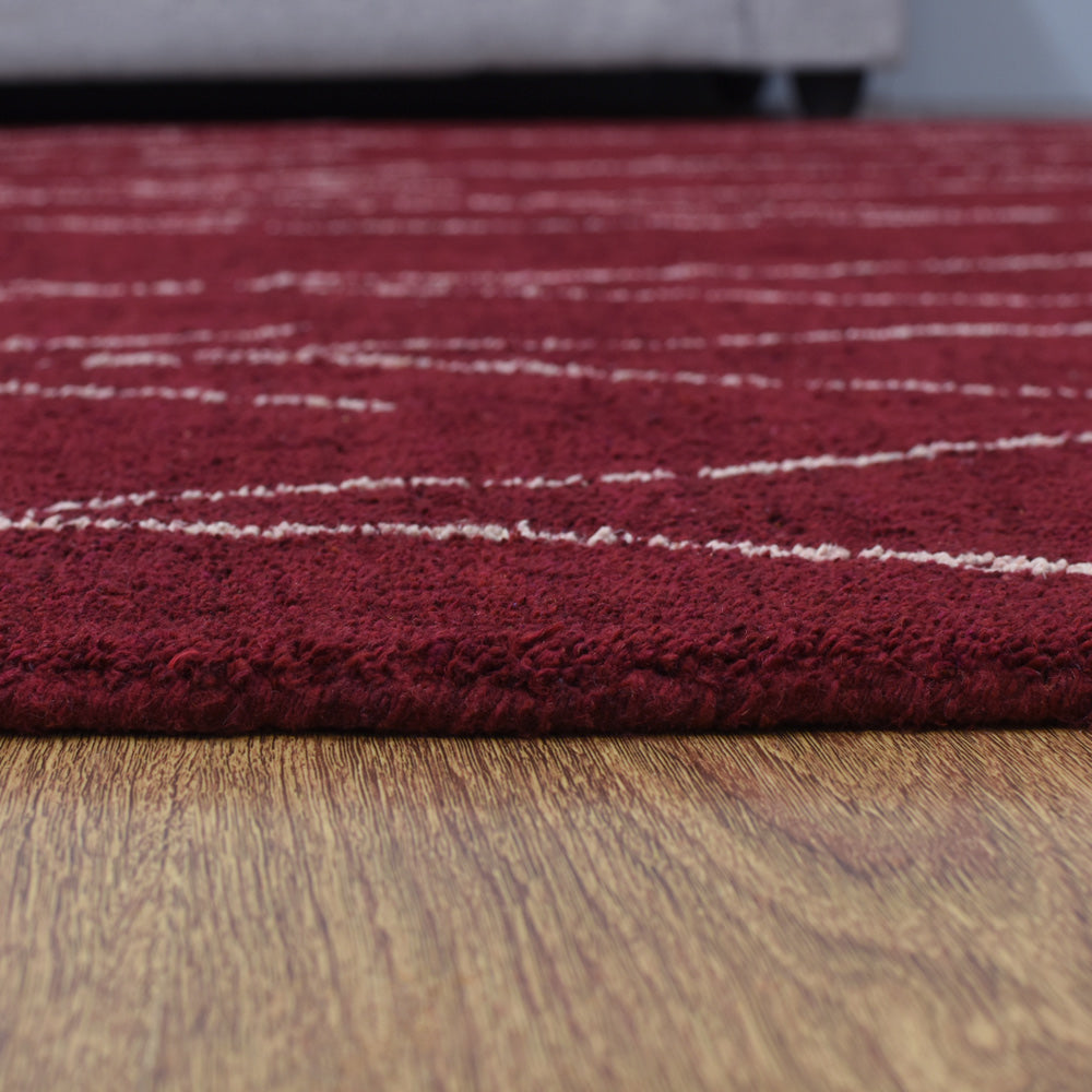 Hand Knotted Cube Design Area Rug - Soft & Durable for Living Room, Bedroom, or Office Decor