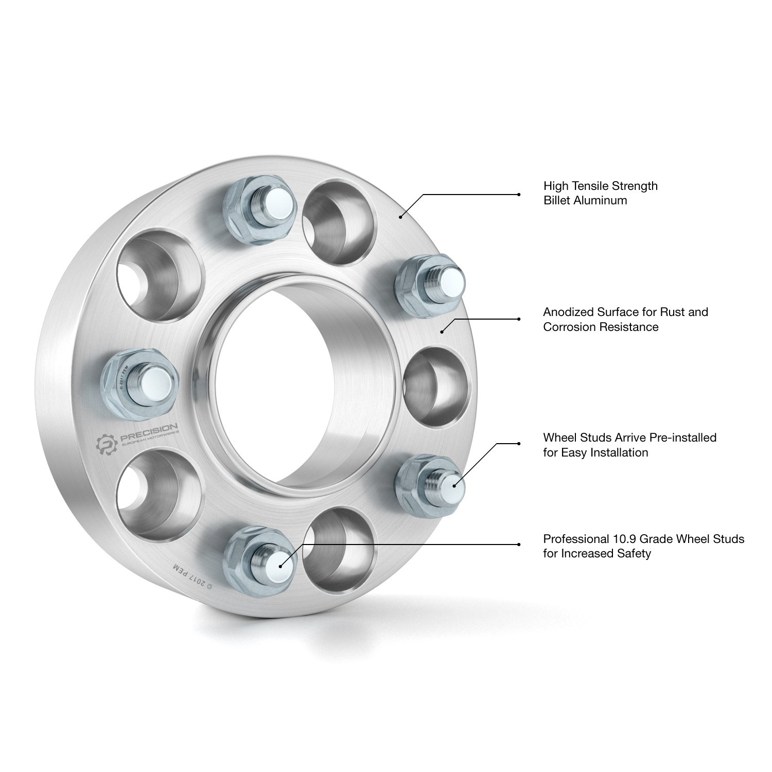 2 Inch 5x4.75 to 5x4.75 Hubcentric Wheel Spacers with Lip (70.5mm Bore, Metric 12x1.5 Studs & Nuts) - Compatible with Chevy Blazer, Camaro, Corvette, S10 & GMC S15, Jimmy - Silver Wheel Adapters (Pack of 2) - Perfect for Enhanced Stance & Clearance on Custom Wheels